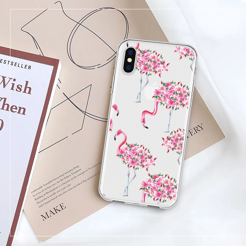 Flowers Plants phone Case For iPhone SE 2020 6S 7 8 Plus X XS Floral Luxury Transparent Cover 11 pro Letter case |
