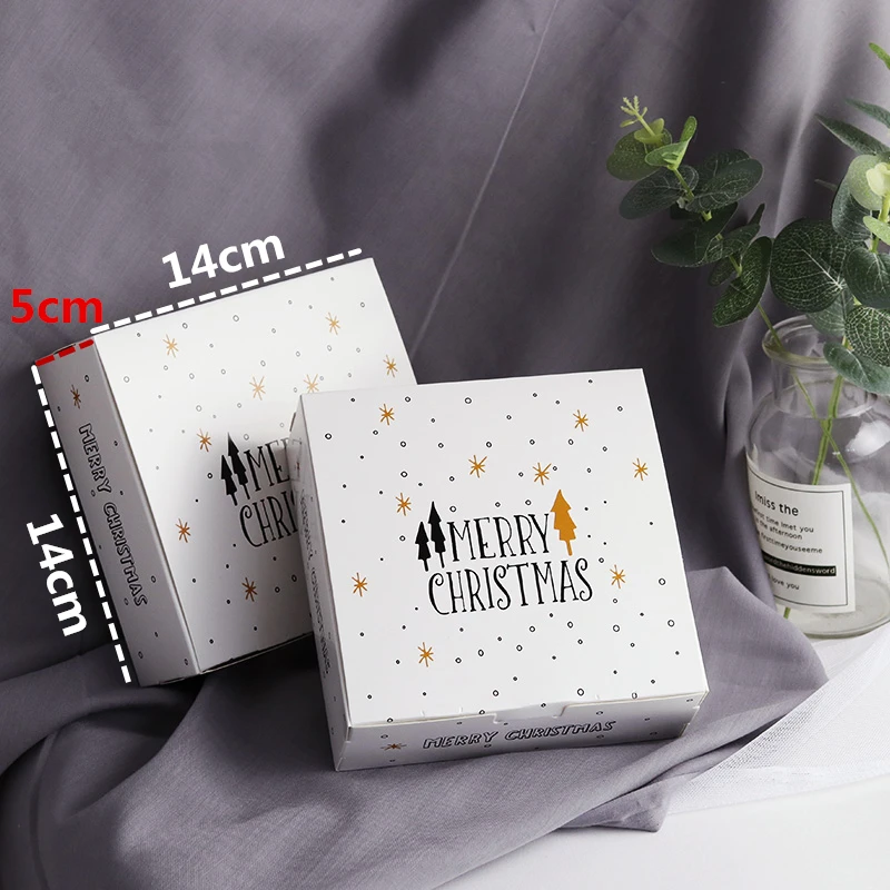 10 шт. рождественские конфеты печенья бумажные коробки кекс шоколад печенье нуга