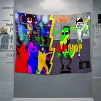 hip hop reggae rock n roll popular music band posters four holes flag banner wall hanging office music studio room wall decor