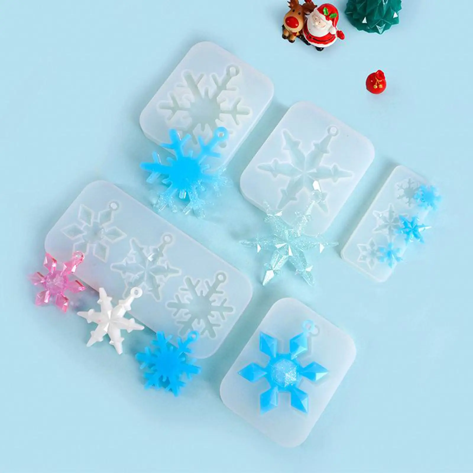 

Silicone Snowflake Moulds Resin Jewelry Pendant Making Mold Tool DIY Epoxy Craft