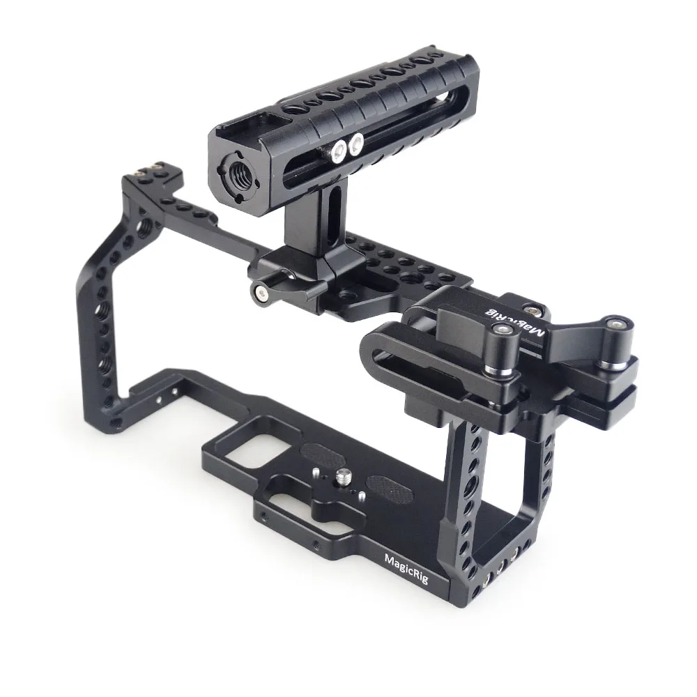 MAGICRIG BMPCC 4K клетка для камеры с ручкой NATO+ T5 SSD крепление для карты зажим для Blackmagic Pocket cinema camera BMPCC 4 K/BMPCC 6K