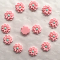 100pcs 10mm pink rose resin flowers decoration crafts flatback cabochon for scrapbooking kawaii cute diy accessories