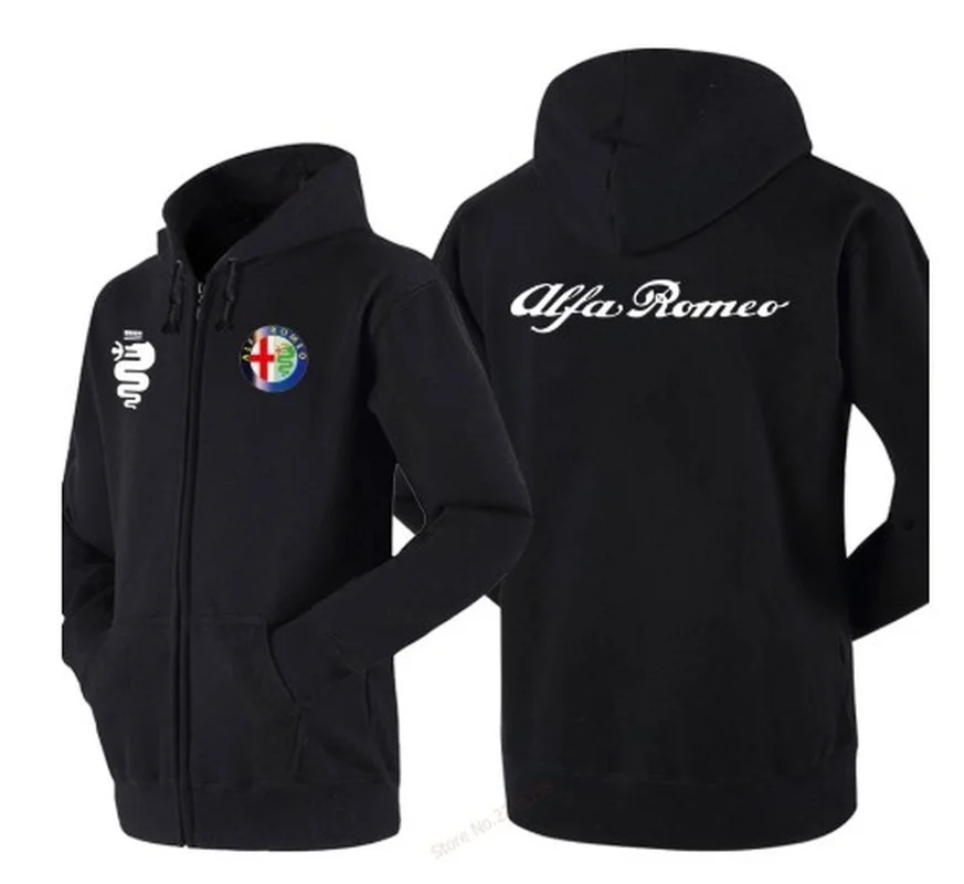 

2021NEW Hoodies for Alfa Romeo sweatshirt Tops Autumn Winter for man and woman jacket zipper Tracksuit