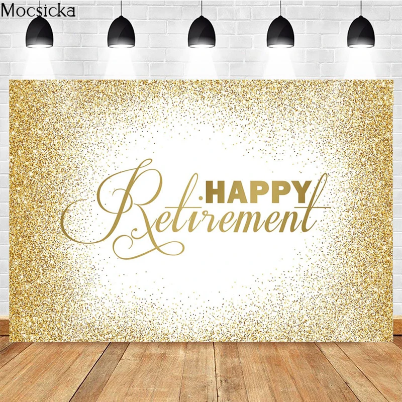 

Mocsicka Ageless Happy Birthday Photography Background Golden Glitter Decoration Props Custom Photo Backdrop Banner