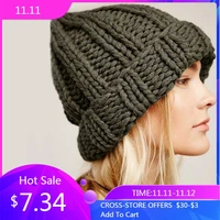 winter hats for women faux fur girl warm beanie solid color fashion bonnet thick wool knitted hat outdoor hat %d0%b1%d0%b0%d0%bb%d0%b0%d0%ba%d0%bb%d0%b0%d0%b2%d0%b0 2021 new