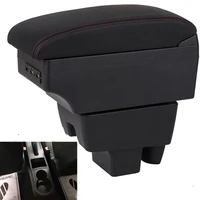 for skoda rapid armrest box universal car center console modification accessories double raised with usb