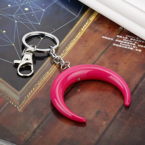 Брелок луна из смолы брелок с сердцем полумесяц цветной глиттер цепочка для