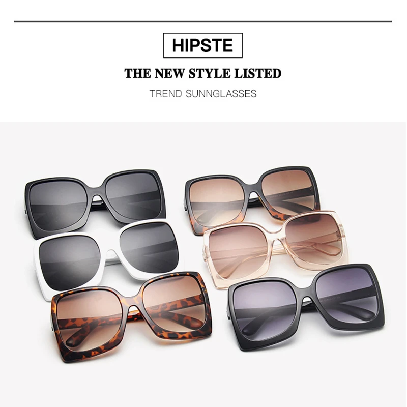 

Fashion big frame sunglasses ladies retro design glasses summer outdoor beach women sun glasses