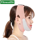 Ремень для похудения лица, уменьшает двойной подъем подбородка, V маска для лица, наклейки для лифта лица, бандажная маска для лица, Овальный антицеллюлитный ремень