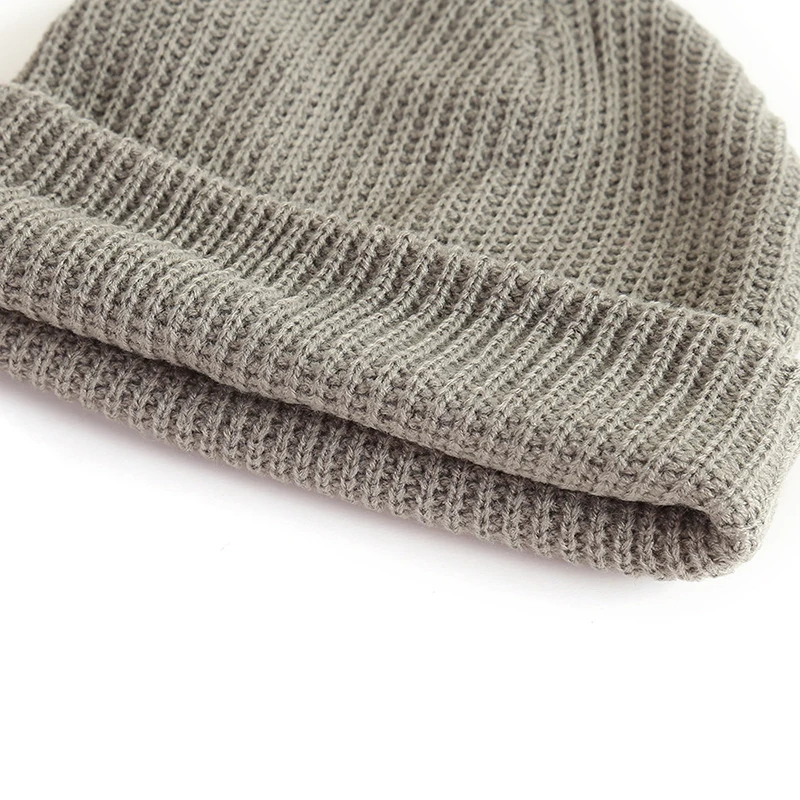 

Fashion Unisex Warm Caps Autumn Winter Knitted Hats for Women Stripes Double-layer Thick Men Outdoor Striped Knitted Hat