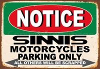 notice lexus parking only metal tin sign poster wall plaque tin fishing signs