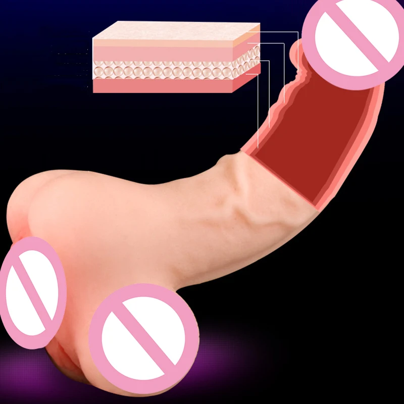 Реалистичный фаллоимитатор унисекс для мастурбации Пенис с длинным рукавом
