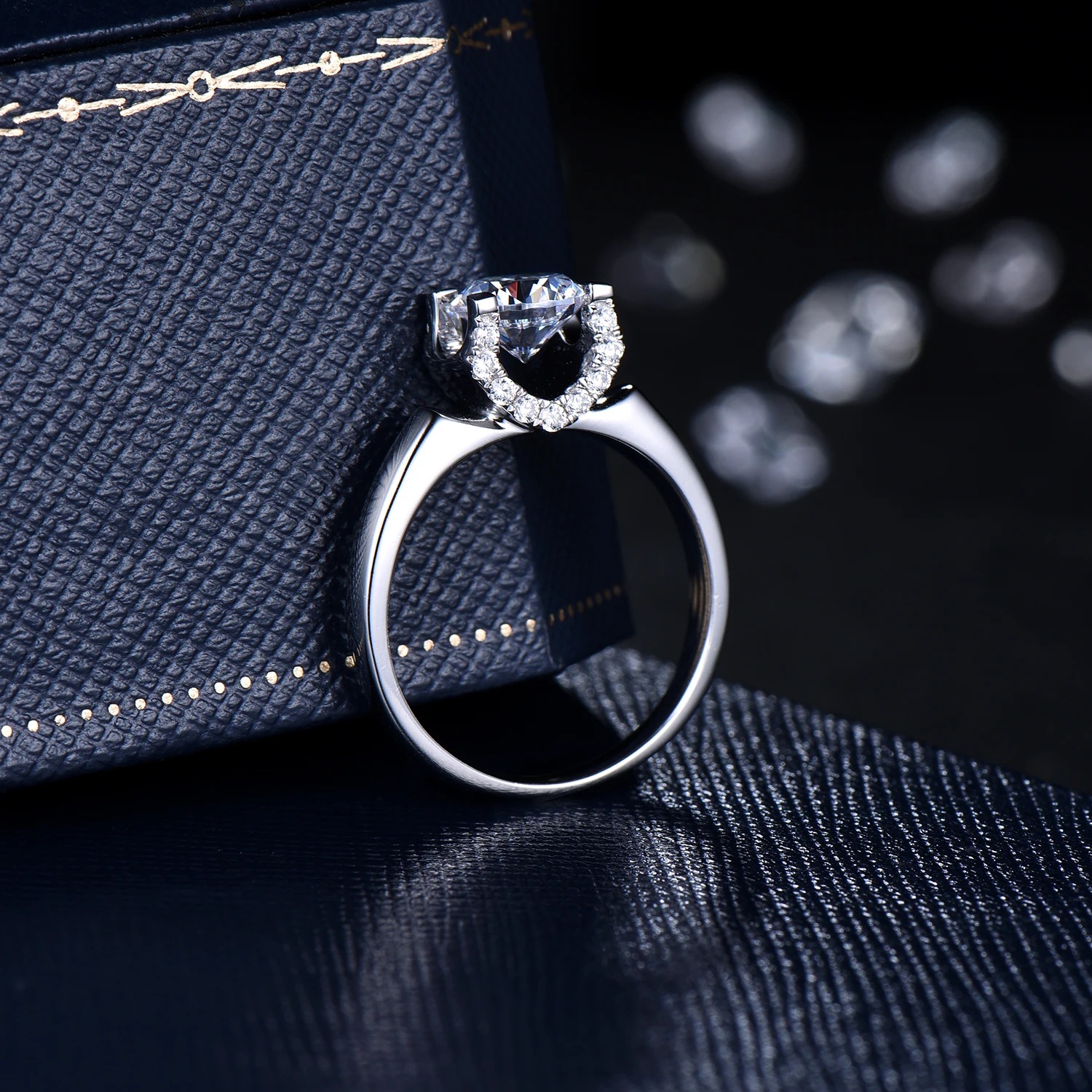 

Кольцо LASAMERO обручальное с бриллиантовой круглой огранкой 6,5 мм, Муассанит, 14 карат золота, ручная работа, свадебное обещание, штабелируемое