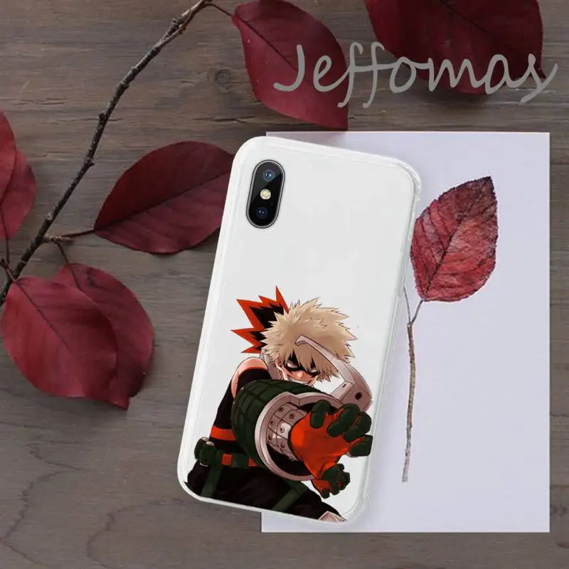 

Anime My Hero Academia Phone Case Transparent for iPhone 11 12 mini pro XS MAX 8 7 6 6S Plus X 5S SE 2020 XR