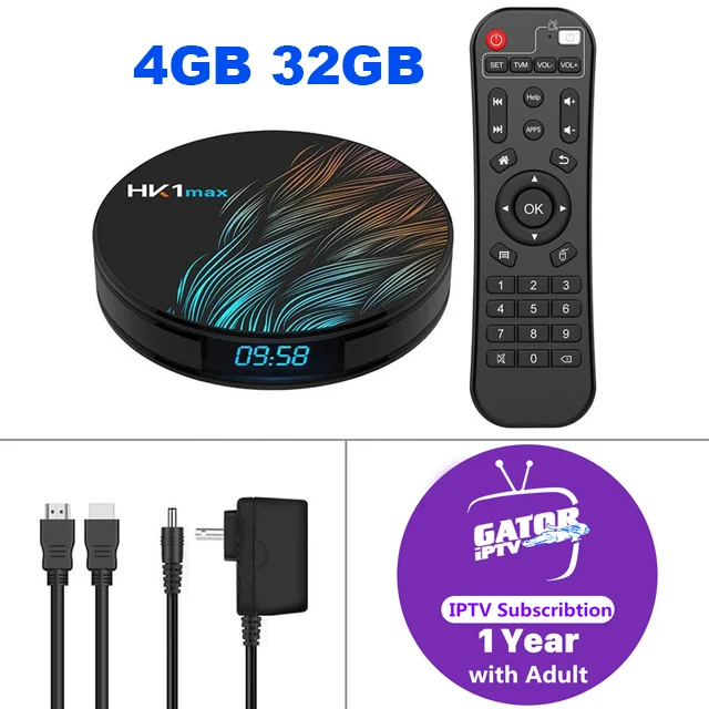 4G32G(1 Year IPTV) 4K HD медиаплеер HK1 max Android 9,0 IP tv Box 2,4G& 5G Wifi телеприставка с 1 год 6700+ каналы онлайн IP tv кодовая коробка - Цвет: 4G32G(1 Year IPTV)
