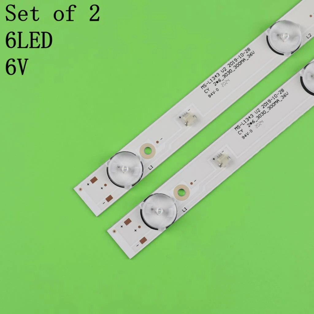 

2 PCS LED backlight strip for Polar 32LTV2002 JL.D32061330-081AS-M FZD-03 E348124 MS-L1343 L2202 L1074 V2 2-6-3030-300MA-36V