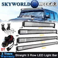 22 32 42 52inch 3 rows led bar combo offroad car dt connector driving light bar 12v 24v for jeep niva lada tractor truck atv suv