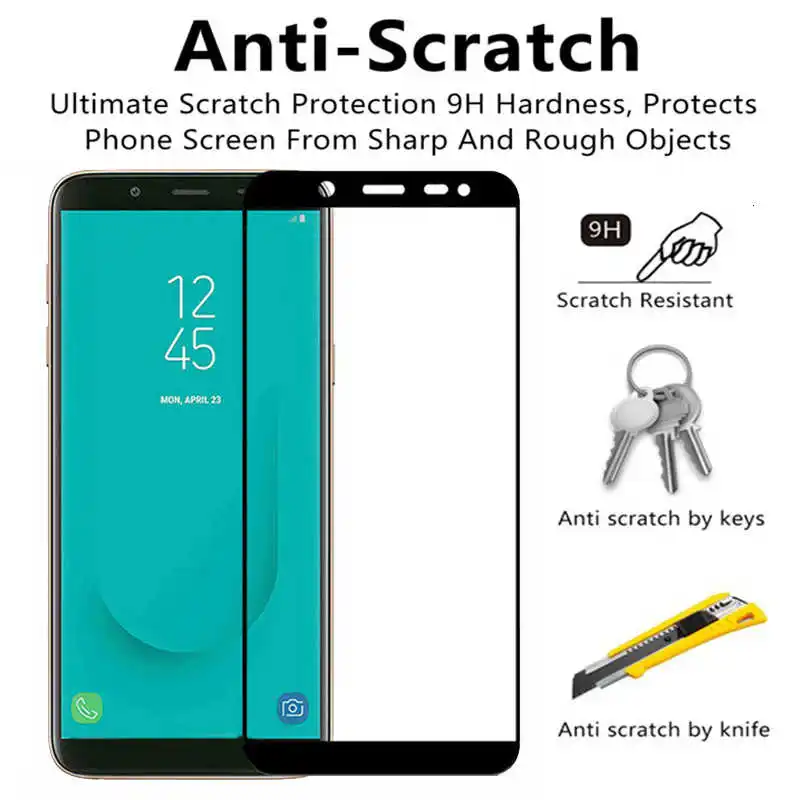 5d стекло для Samsung A7 A6 A8 A9 более полная защита Galaxy J8 J6 J4 plus закаленное j4 j6 экрана a6 9h