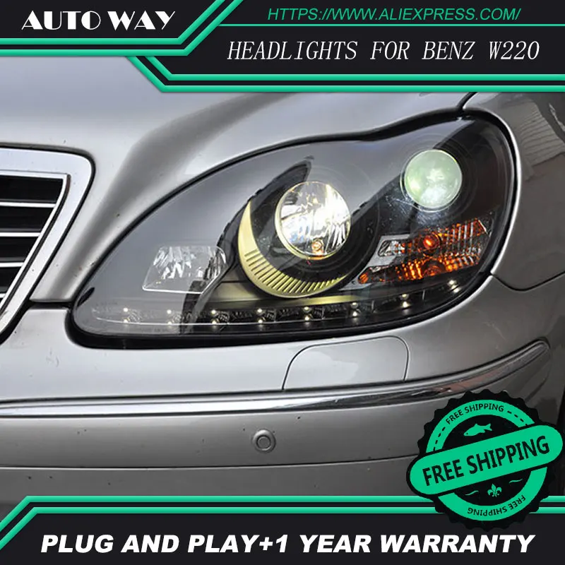 Автомобильный Стайлинг чехол для передней фары Mercedes Benz W220 S280 S320 S500 S600