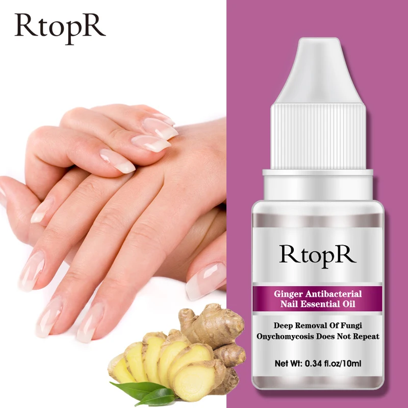 

RtopR Treatment Foot Nail Fungus Removal Serum Ginger Antibacterial Nail Essential Oil Anti Infection Paronychia Onychomycosis