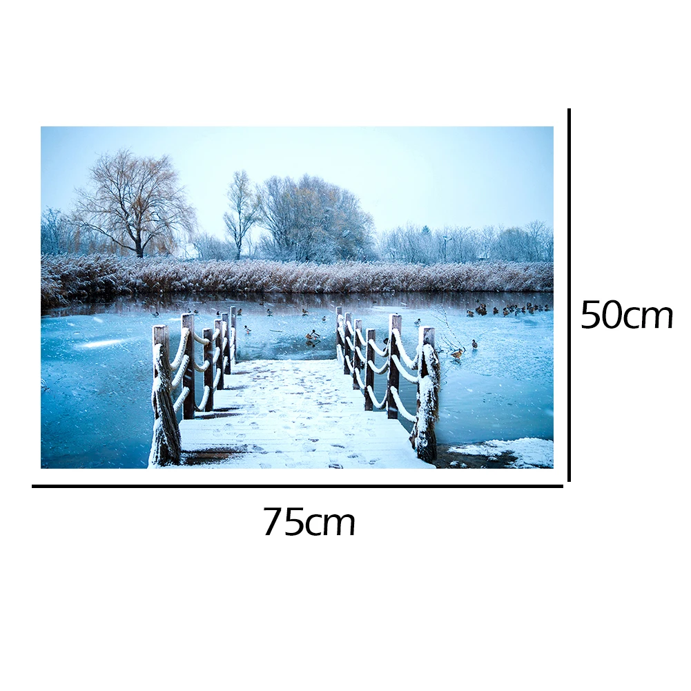 

1000pcs Snow River Paper Puzzles Pressure Relief Toy Children Adults Kids Picture Jigsaw Portable Interactive Present