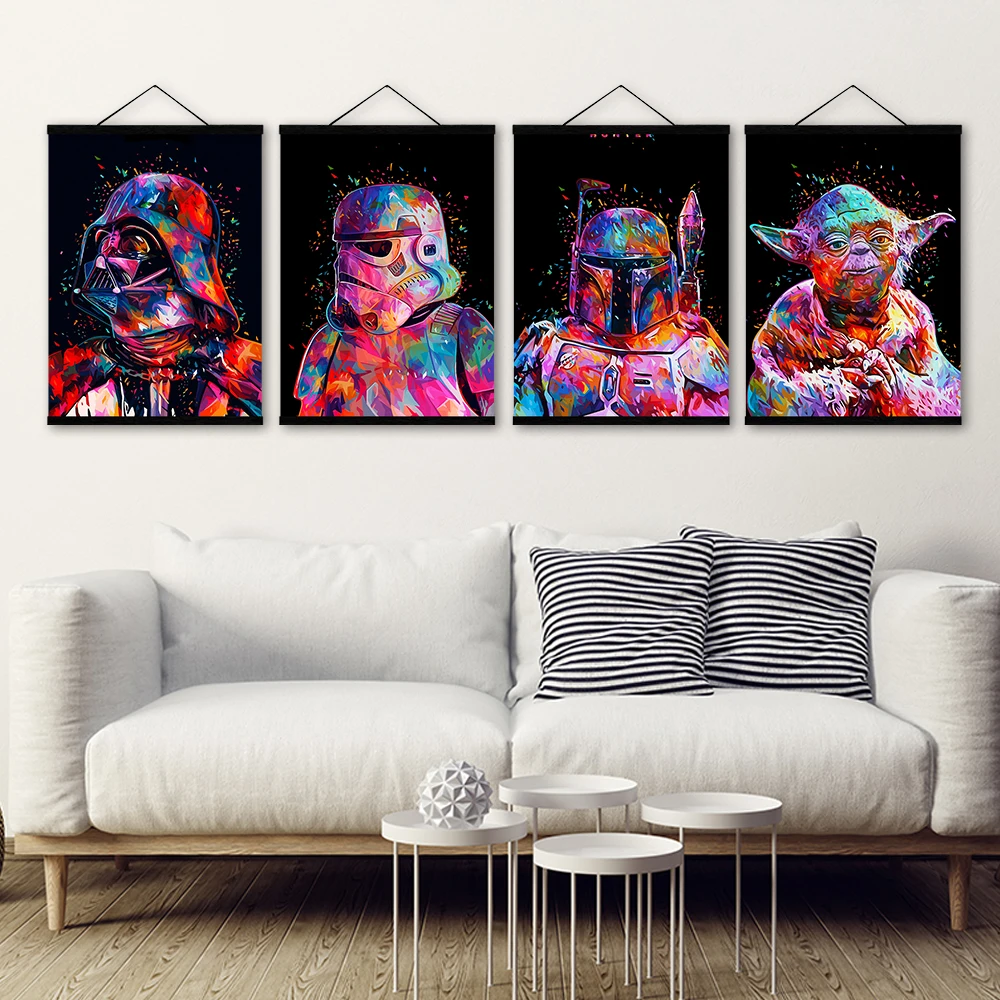 Акварельная картина на холсте Современные науки и технологии мультфильм