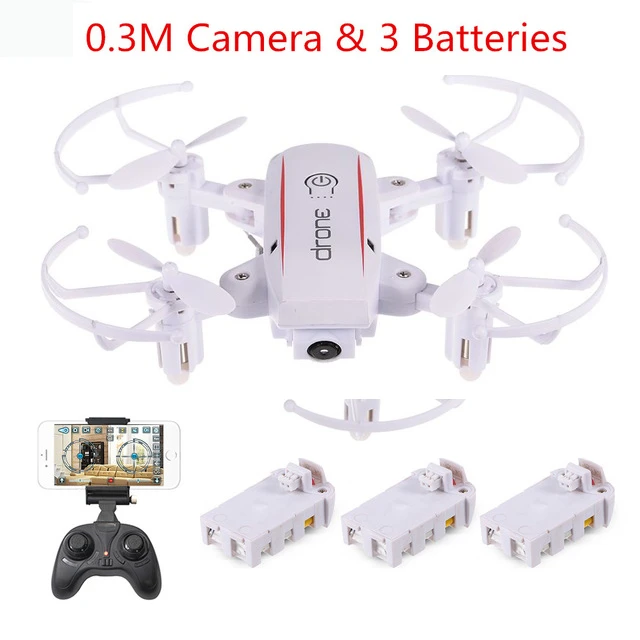 Linxtech In1601 Дрон 2,4g 720p Мини-Дрон с камерой Wi-Fi Fpv складной Квадрокоптер с удерживанием высоты Вертолет игрушки 3 батареи - Цвет: White 0.3MP 3Battery