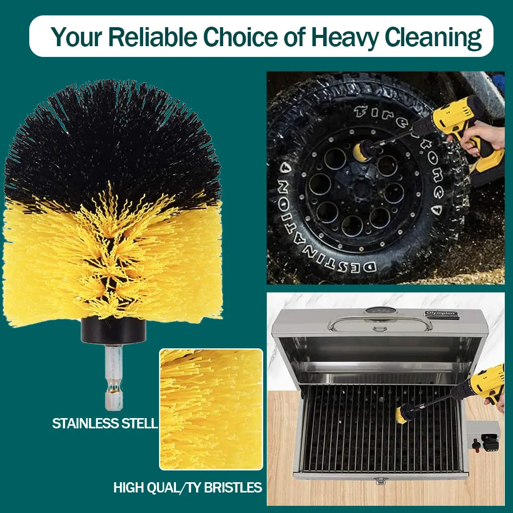 Для работы по дому на кухне набор щеток для электродрели мощная щетка чистки