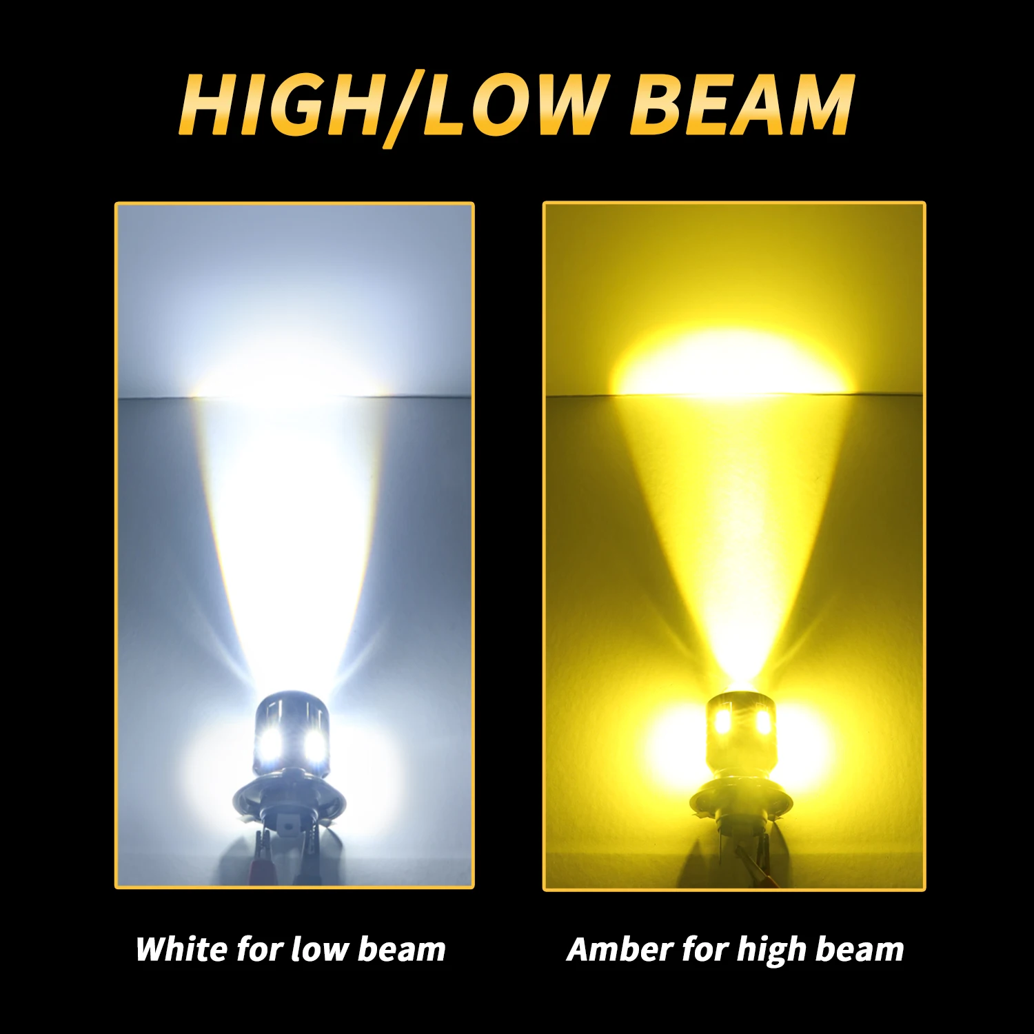 1 шт. светодиодные лампы для мотоциклетных Фар H4 дальний и ближний свет 2016 3570SMD