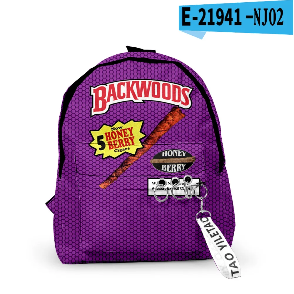 

Humor Popular Notebook Backpacks School Bags Backwoods 3D Oxford Waterproof Key Chain Accessories Boys Girls Cute Small Bags