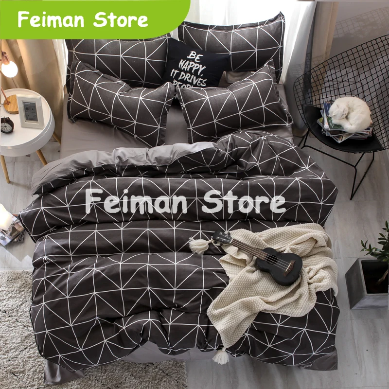 Модные постельные принадлежности наборы постельного белья простое стильное