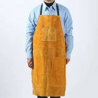artificial cowhide apron blacksmith welder welding work safety apron high heat protection insulation protection welder apron