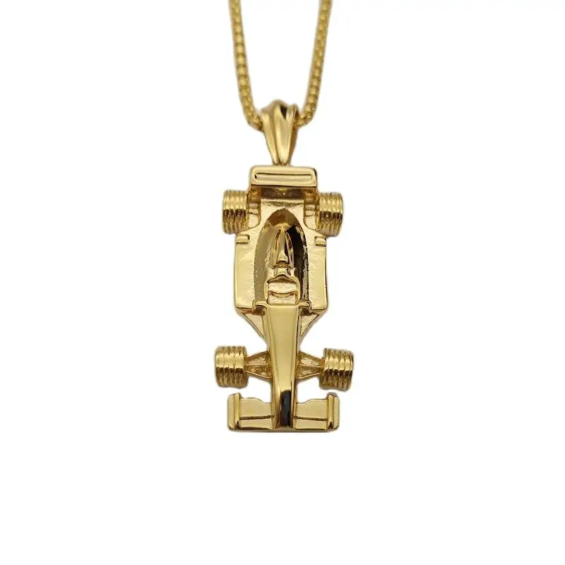 Ожерелье с подвеской в виде гоночного автомобиля F1 из нержавеющей стали 316L |
