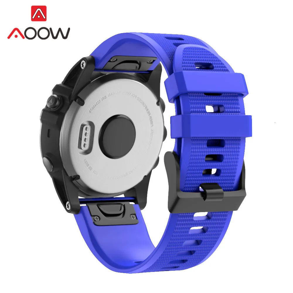 22 мм 26 мм силиконовый ремешок для часов Garmin fenix 3 HR fenix 5X fenix 3HR fenix 5 Plus быстросъемный сменный ремешок для браслета