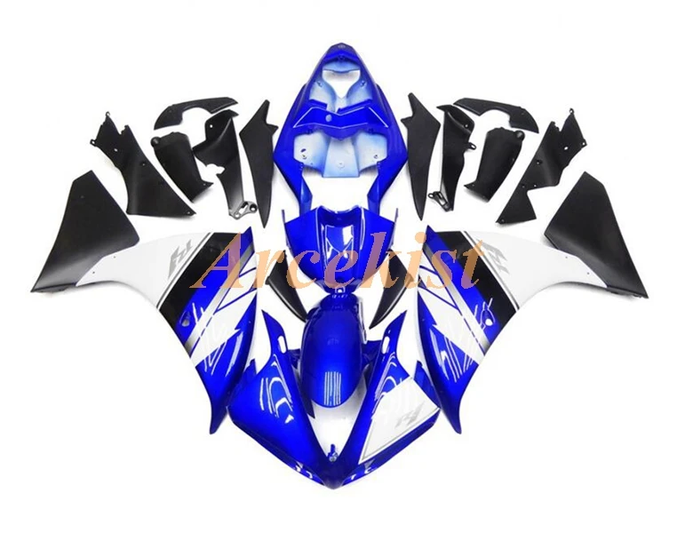 

Новый комплект обтекателей ABS для мотоцикла, подходит для YAMAHA YZF-R1 09 10 11 R1 2009 2010 2011, кузов белого и синего цвета в индивидуальном стиле