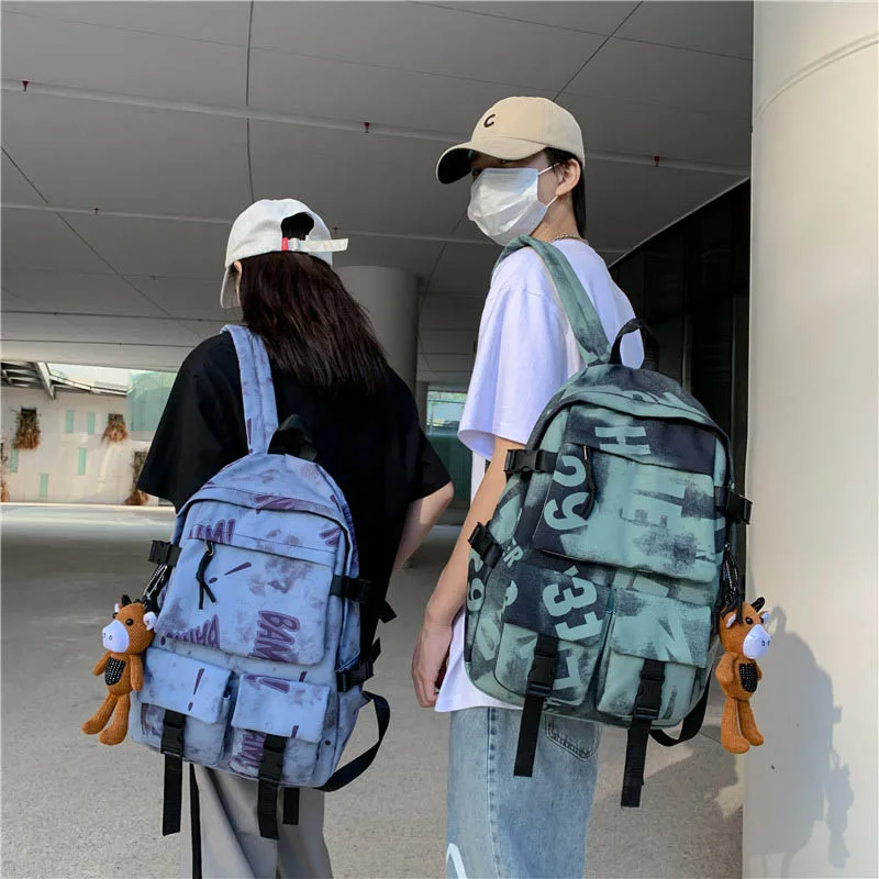 Винтажный Модный женский вместительный рюкзак для подростков для начальной и старшей школы, сумка для учебников 5 классов, черная нейлонова...