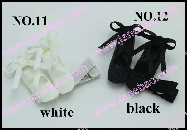 free shippng 10pcs Ribbon Ballet Slippers ballerina hair bows Dancing shoe hair clips