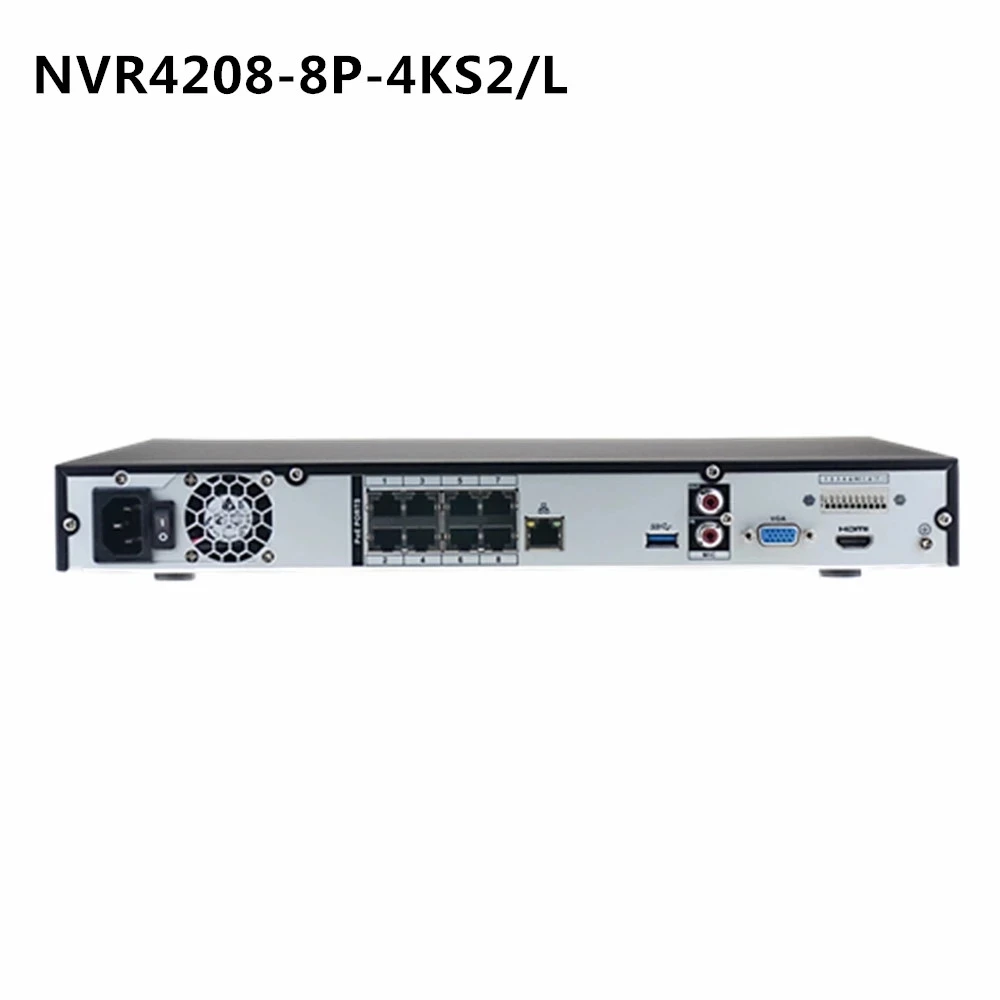 Оригинал Dahua NVR4208-8P-4KS2/L 8ch с 8 портов PoE NVR4216-16P-4KS2/L 16ch 16 4 к NVR 1U Сетевой Видео
