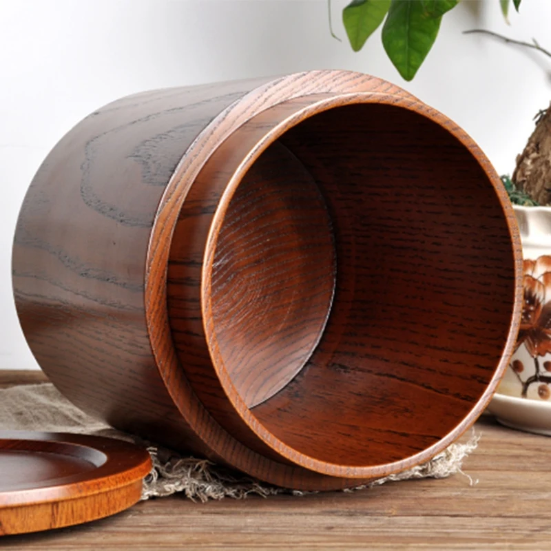 Китайская деревянная чайная канистра ручной работы в стиле ретро банка для