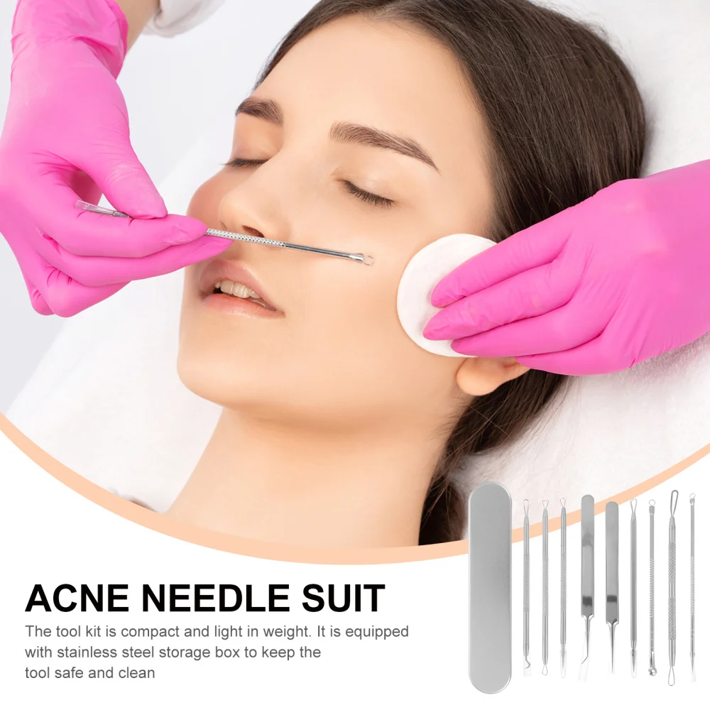 

1 Set of Acne Needle Set Acne Needles Stainless Steel Pimple Removers (Silver)