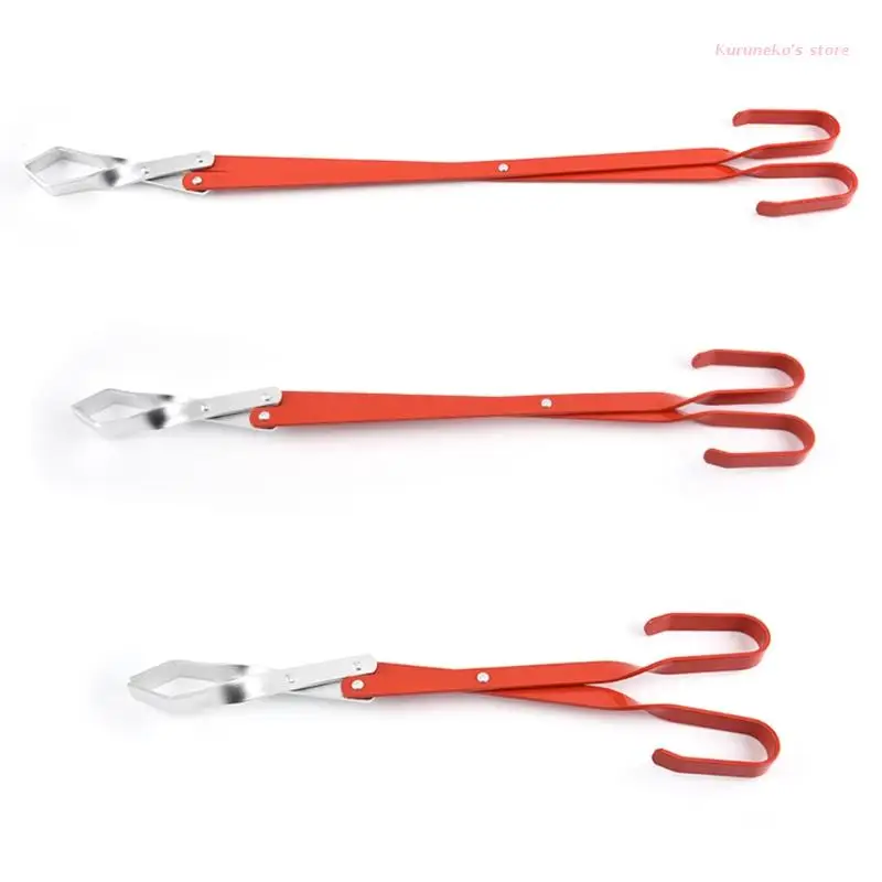 HX6D деревянные щипцы для камина покерные усиленная нержавеющая сталь деревянная