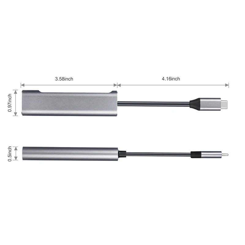 

4 in 1 Splitter Type-C to USB HUB Converter Adapter Cable for PC Laptop Computer Docking Station