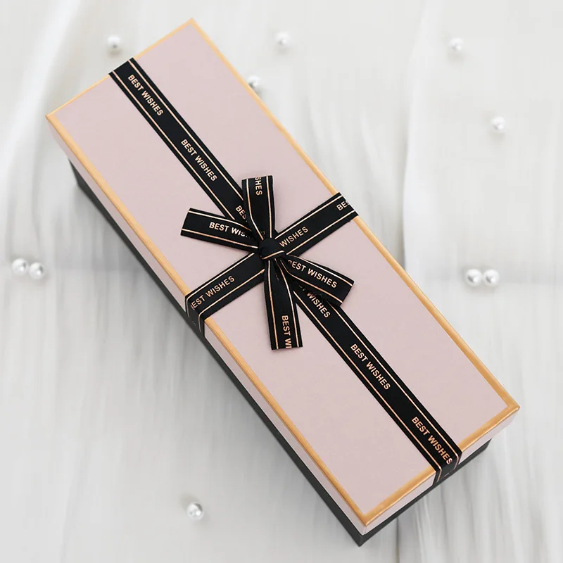 

Kawaii Ribbon Gift Box Mini Boyfriend 2Pcs Small Rectangle 21cm Mystery Box New Year Packaging Caja Misteriosa Valentines Day