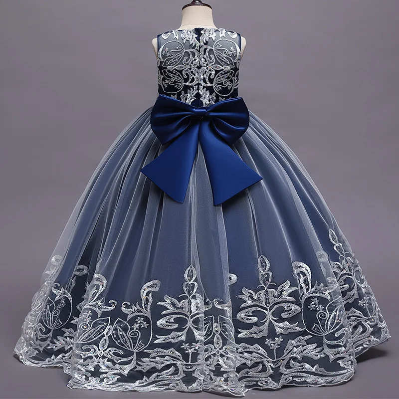 Летние Детские платья принцессы для девочек-подростков длинное свадебное платье