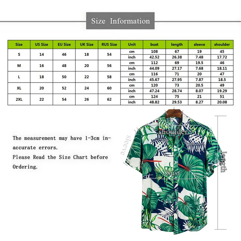 

MONERFFI 2020 Quality Harajuku Beach Shirt Men Short Sleeve Hawaiian Shirt Casual Summer Floral Print Men Blouse Loose Surfing