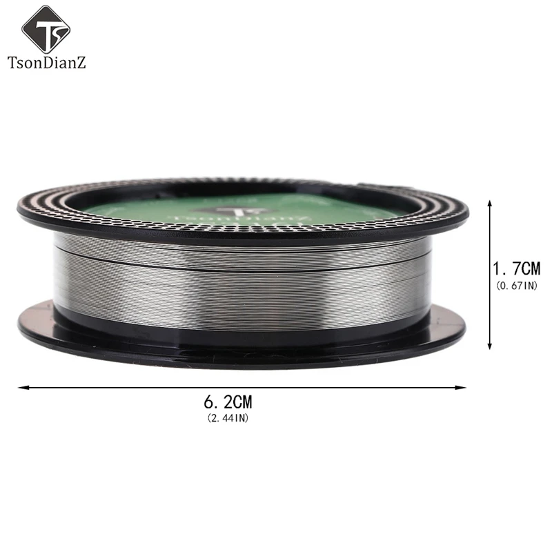 

10m/roll SS316L Wire 32ga 30ga 28ga 26ga 24ga 22ga 20ga Heating Wire DIY Resistance Coil Wire