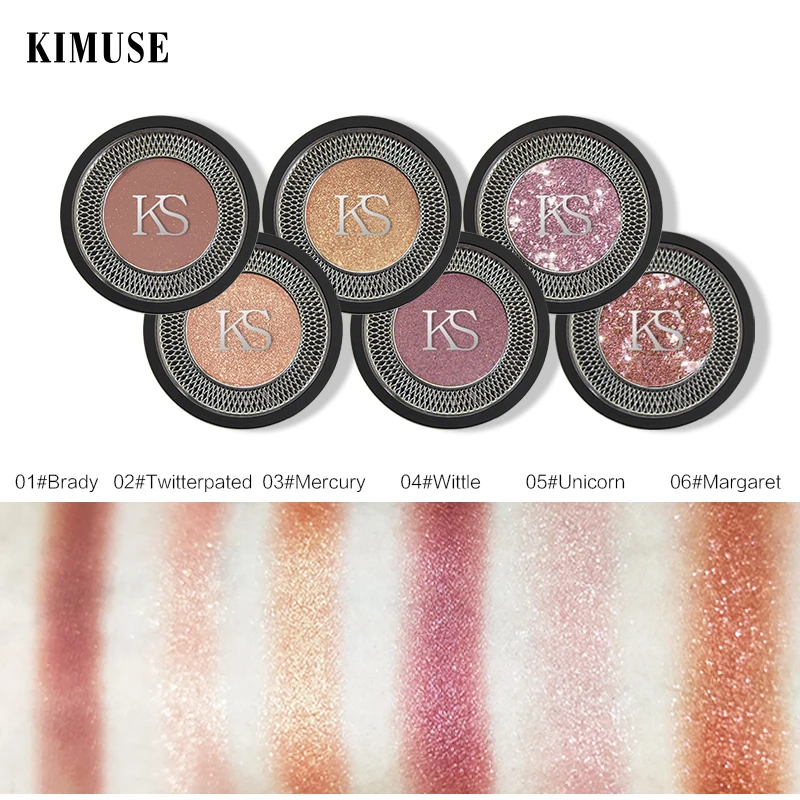 KIMUSE 6 оттенков одиночные тени для век водостойкие натуральные матовые