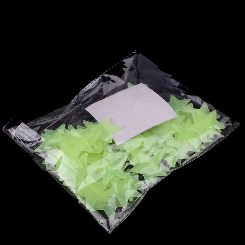 Специальная цена! 50 шт. 3D звезды в фотофлуоресцентной лампе на стену гостиной