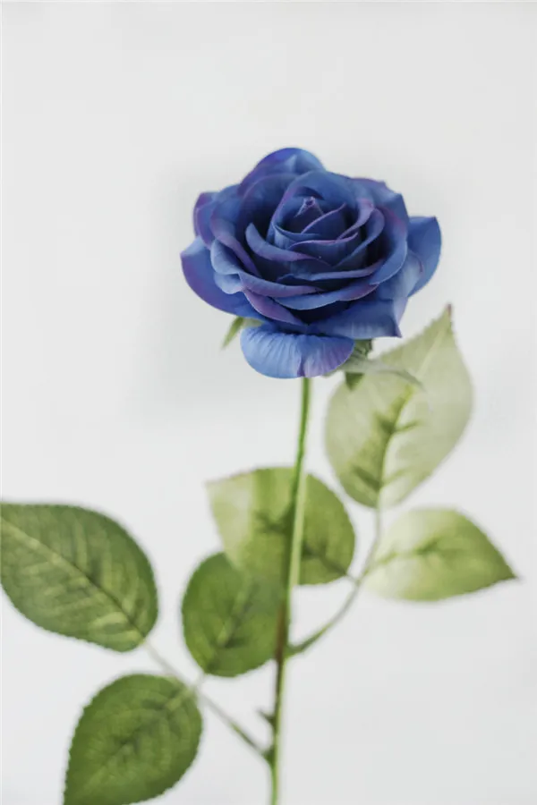 Royal-blue Искусственные розы, искусственные цветы из шелка, розы, искусственные цветы для свадебного украшения, стола, свадьбы, большие розы - Color: Royal-blue