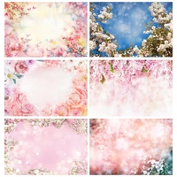 laeacco spring dreamy pink blossoms photo background wall decor baby child portrait scene photography backdrop for photo studio